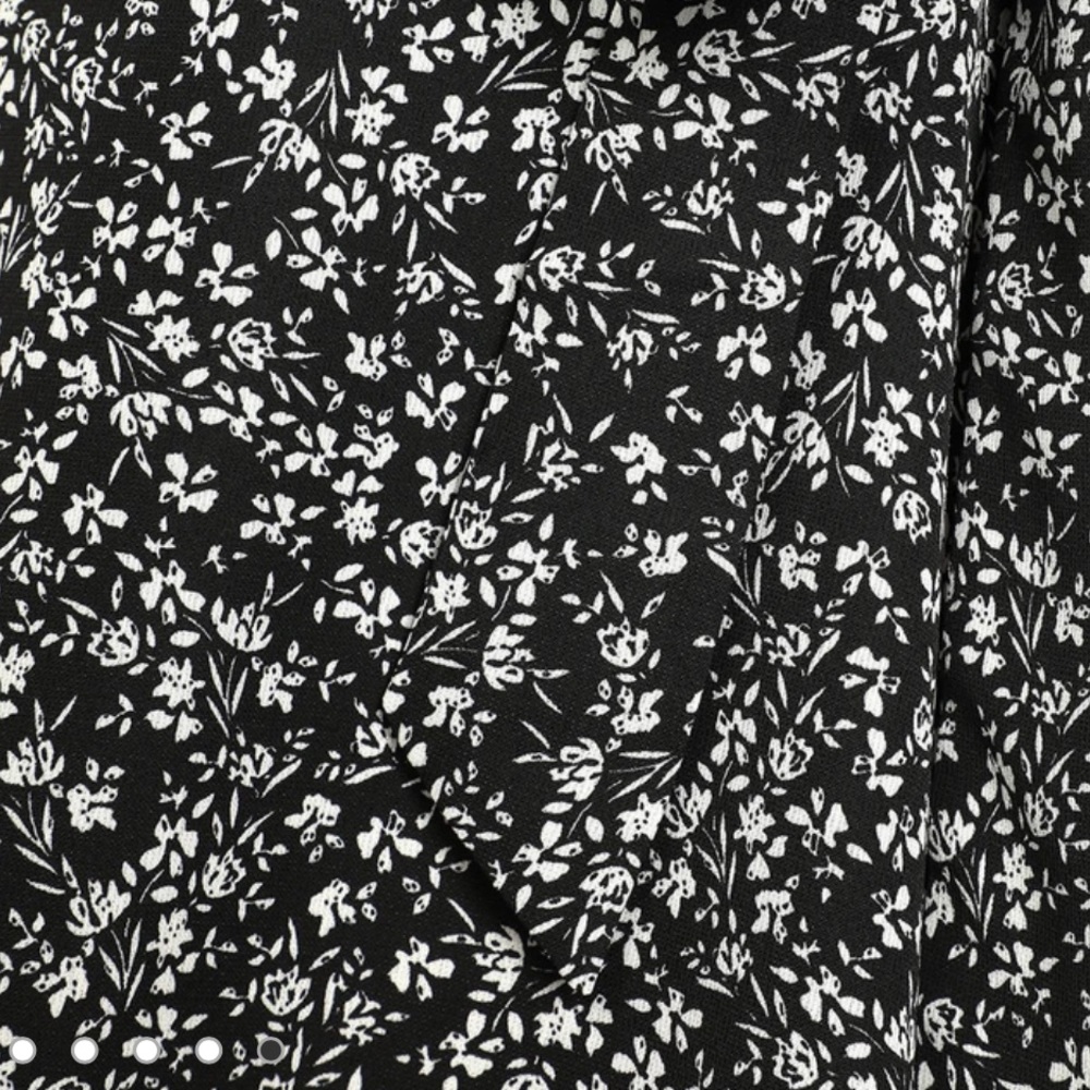 Black Floral Print Mini Skater Dress - Picture 4 of 4